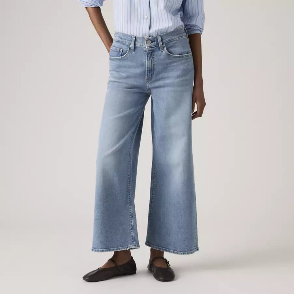 [NWT] Levi's 728 High-rise Wide-leg Ankle Italian Denim Jeans